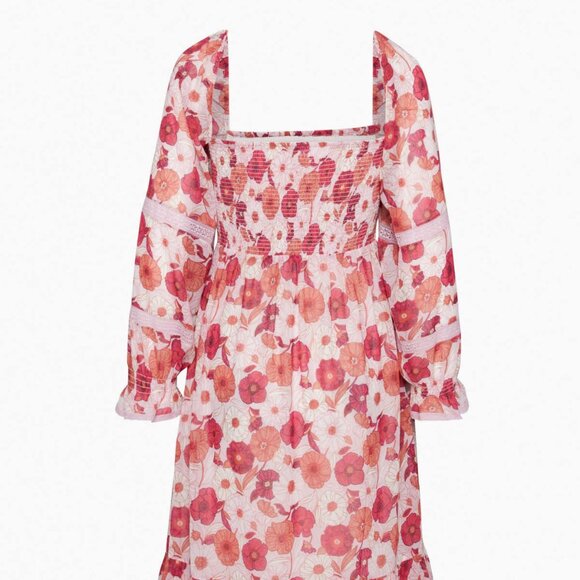 Aritzia - Wilfred grace dress Smocked square-neck midi dress - Picture 7 of 10